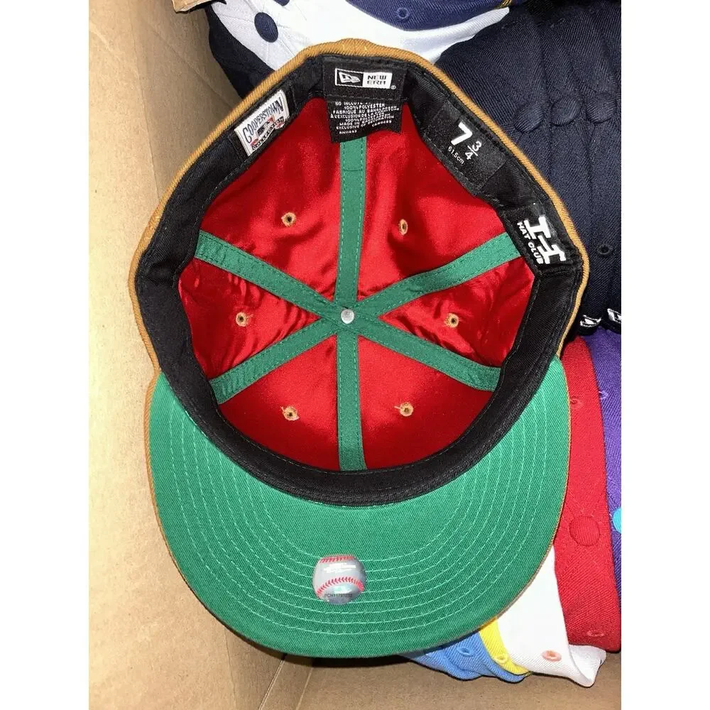 Men's Los Angeles Angels New Era 59FIFTY Brown 25th Season Patch Fitted Hat